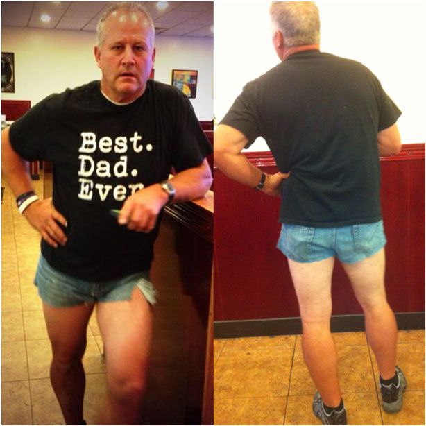 dad in jean shorts