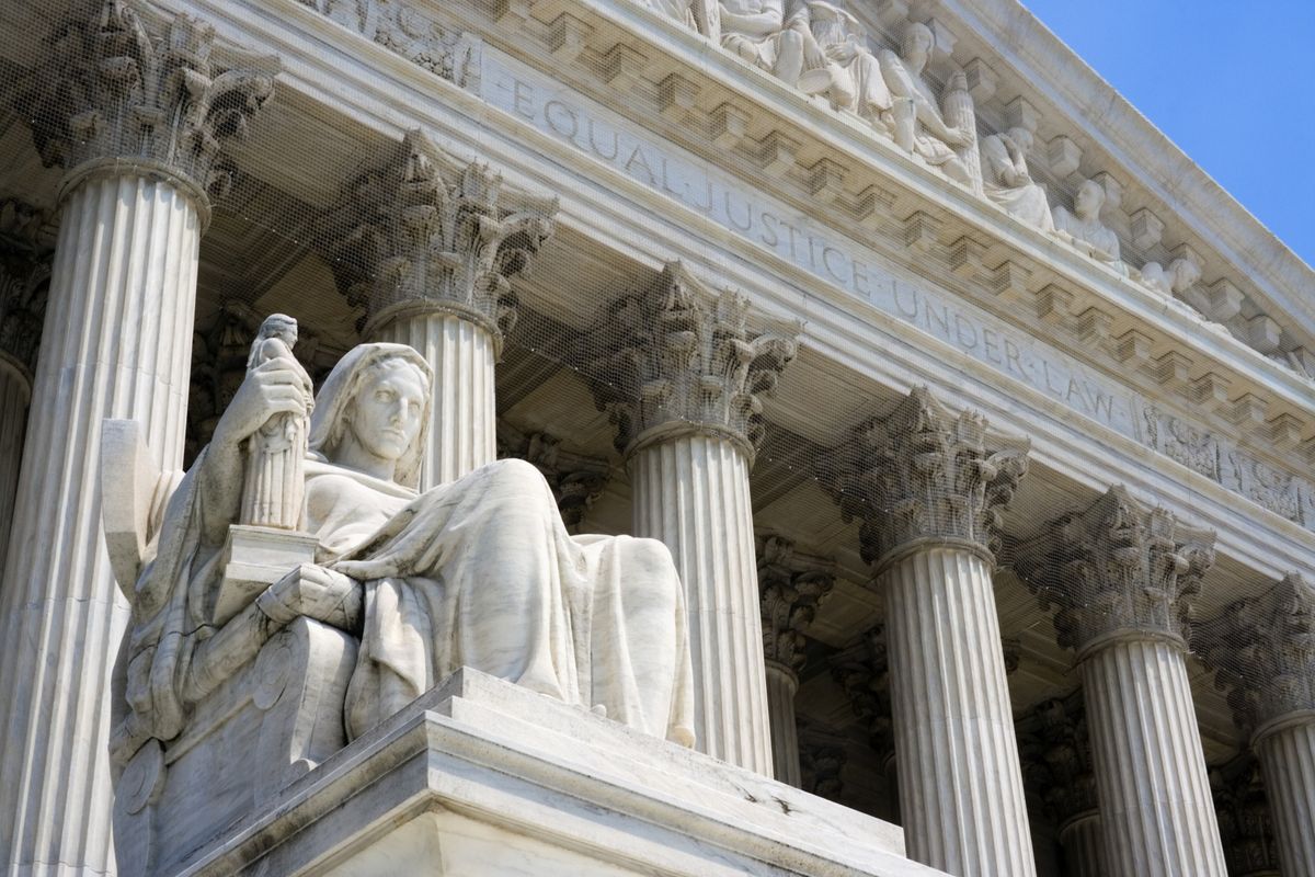 Supreme Court Contemplation Of Justice Statue
