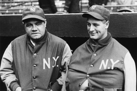 Babe Ruth Lou Gehrig 1929 image