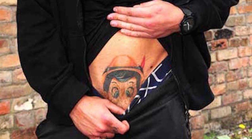 Pinocchio intim tattoo
