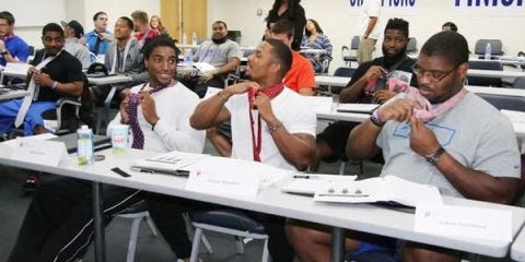 NFL Rookies Tying Ties Vine - Detroit Lions Rookie Camp Includes ...