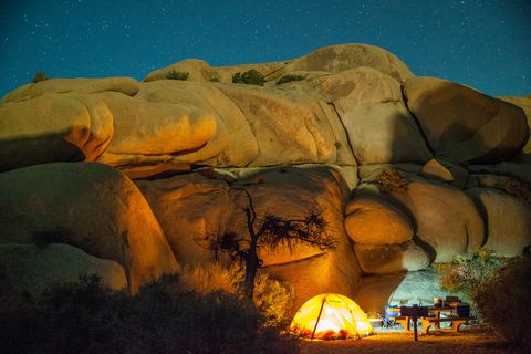 <p>Located toward the western border of California's renowned Joshua Tree National Park, <a target="_blank" href="http://www.hipcamp.com/ca/deserts/joshua-tree/jumbo-rocks-campground">Jumbo Rocks Campground</a> is just a short hike from some of the area's coolest rock formations. With just 124 first-come, first-served sites you'll have to arrive early, as Los Angeles is just over 2 hours away.</p>