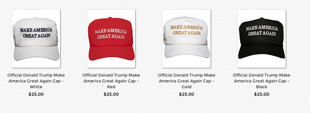 white gold trump hat