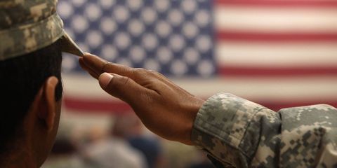 Finger, Hand, Military person, Military uniform, Pattern, Wrist, Camouflage, Gesture, Military camouflage, Flag of the united states, 