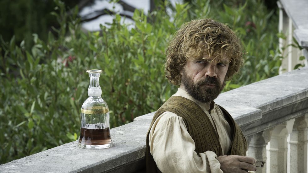 peter dinklage as tyrion lannister on game of thrones