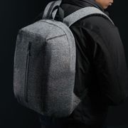 Bag, Luggage and bags, Darkness, Grey, Pocket, Backpack, Street fashion, Hood, Baggage, 