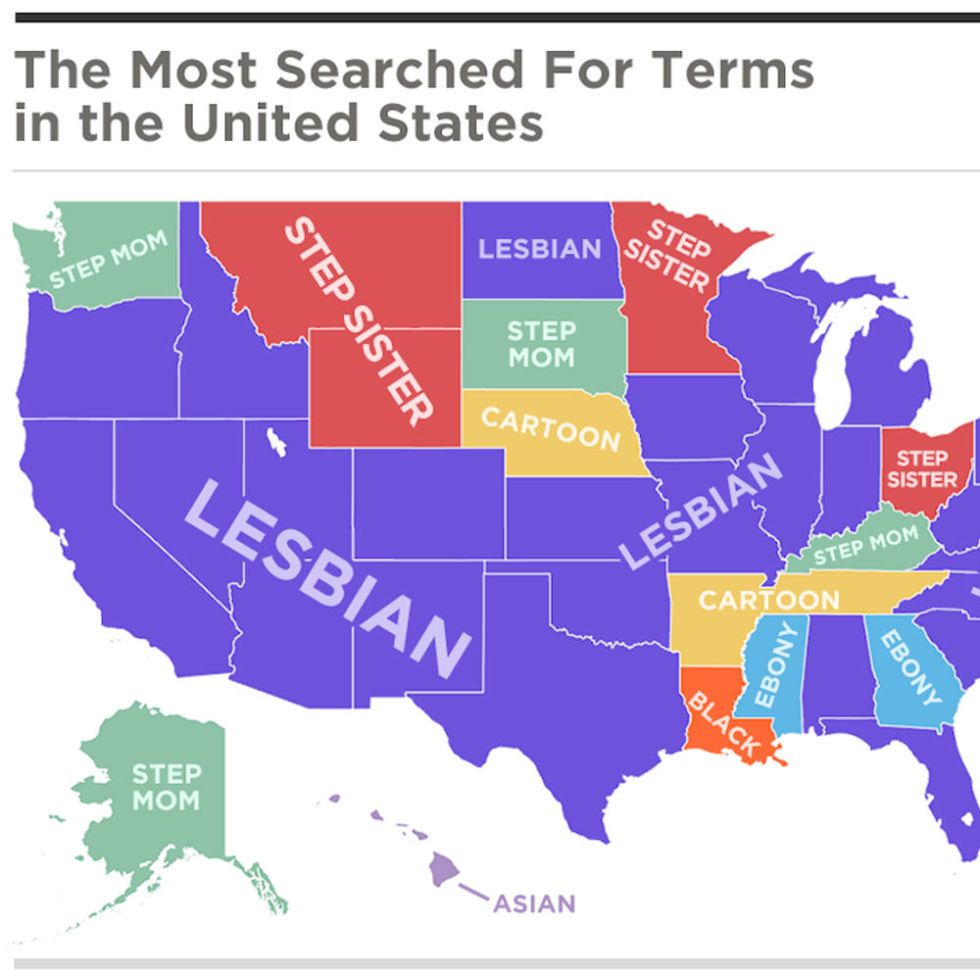 Black Ebony Porn Hub - These Are the Most Searched-For Porn Terms by State (AKA Your Browser  History)
