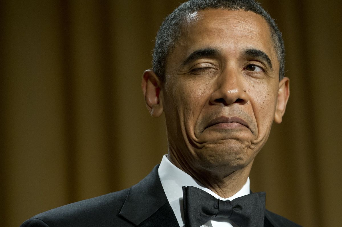 Obama winking