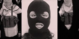 Style, Mask, Costume accessory, Balaclava, Wool, Moustache, Artificial hair integrations, 
