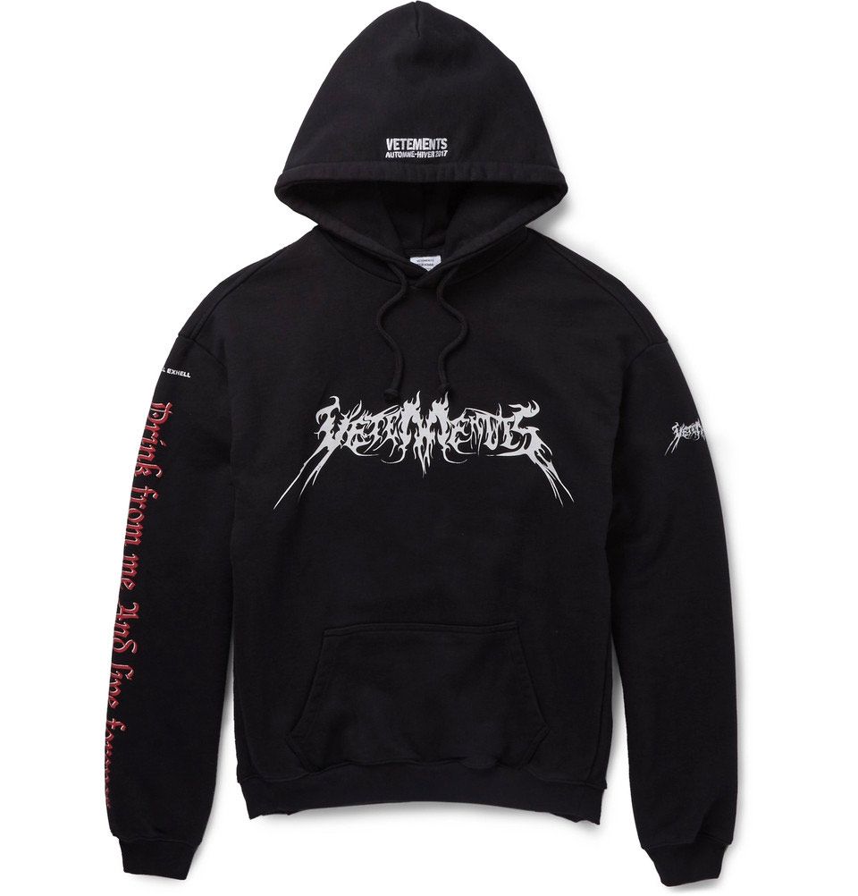 vetements total darkness hoodie