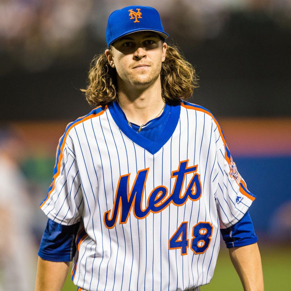Noah Syndergaard reacts to Jacob deGrom's Mets megadeal