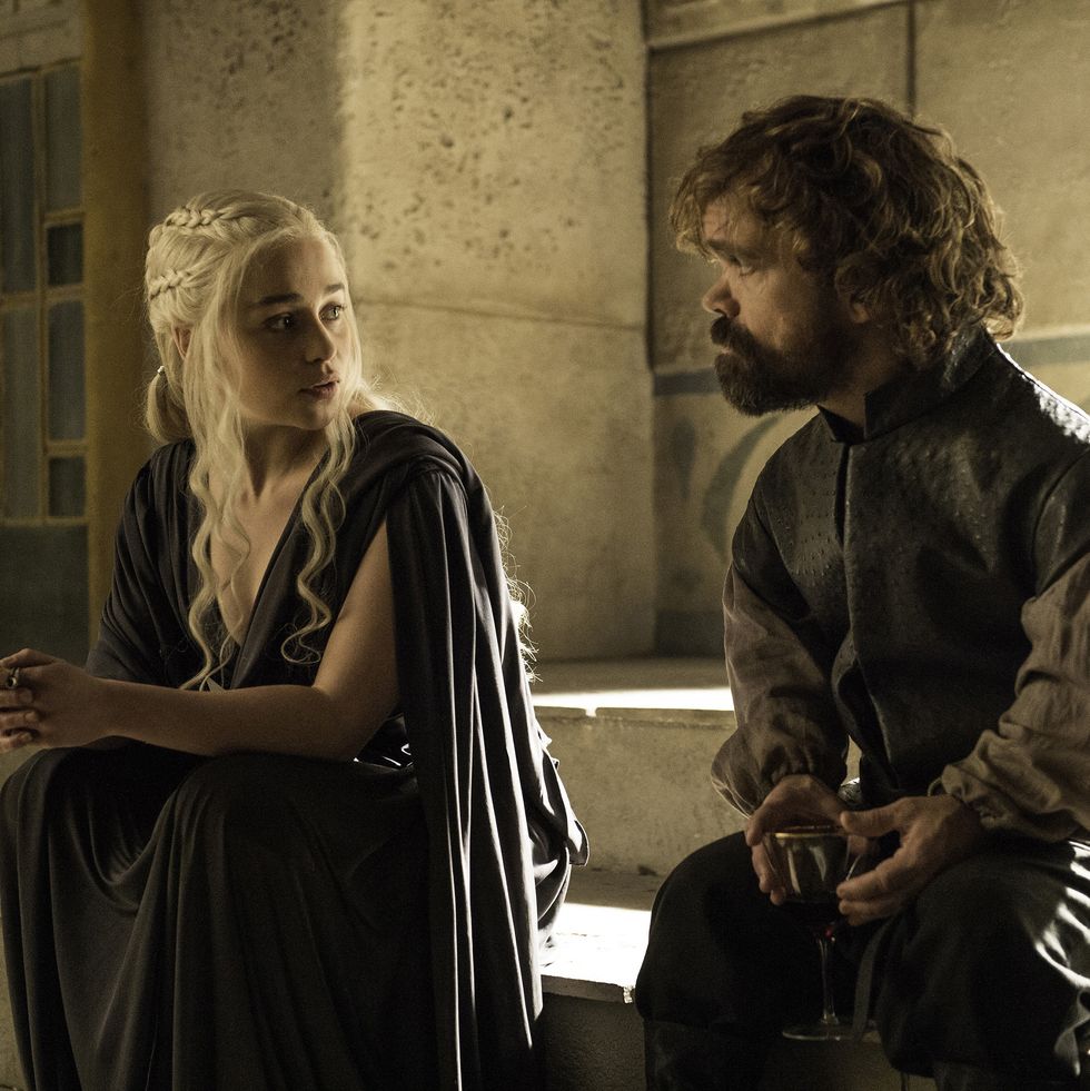 Daenerys Targaryen and Tyrion Lannister on Game of Thrones