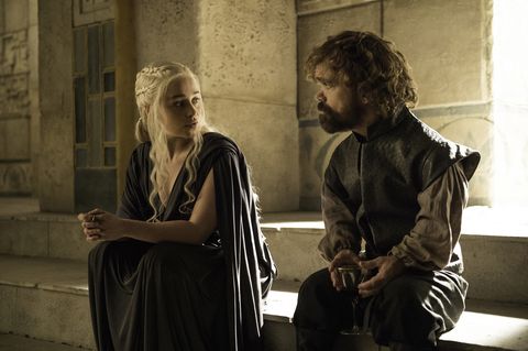 Daenerys Targaryen and Tyrion Lannister on Game of Thrones