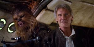 Jacket, Chewbacca, Collar, Fictional character, Leather jacket, Leather, Wrinkle, Movie, Supervillain, Top, 