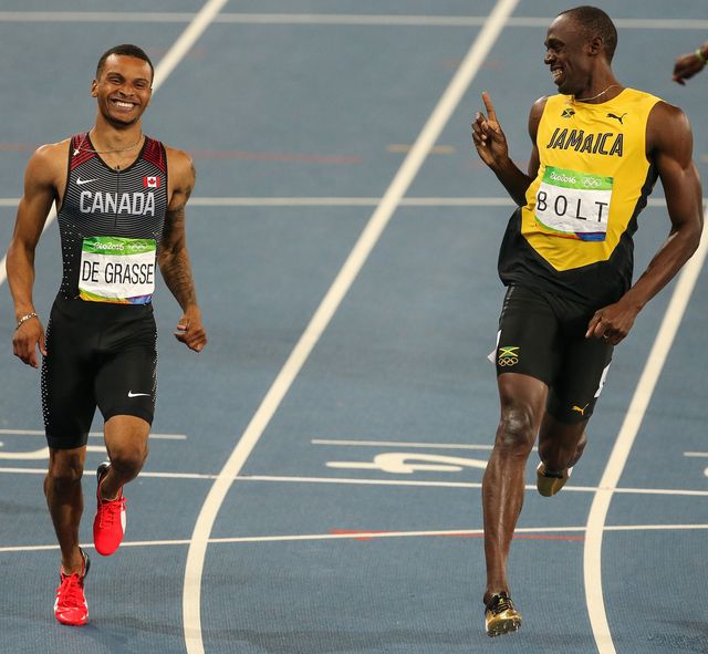Usain Bolt, Andre De Grasse Finger Wag: Runners Joke During 200-Meter Semi  Final