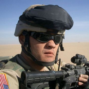 Eyewear, Soldier, Military person, Vision care, Goggles, Gun, Sunglasses, Personal protective equipment, Army, Landscape, 