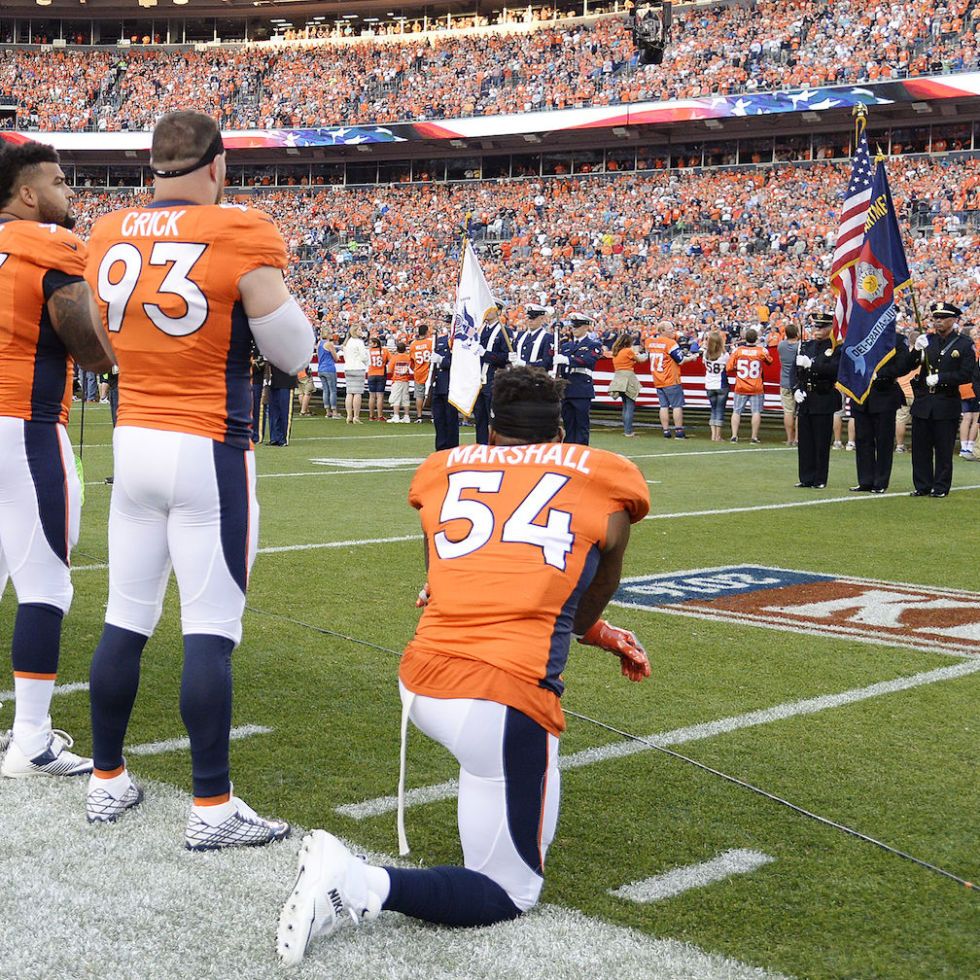 Brandon Marshall takes a knee, pledges to fight against social injustice