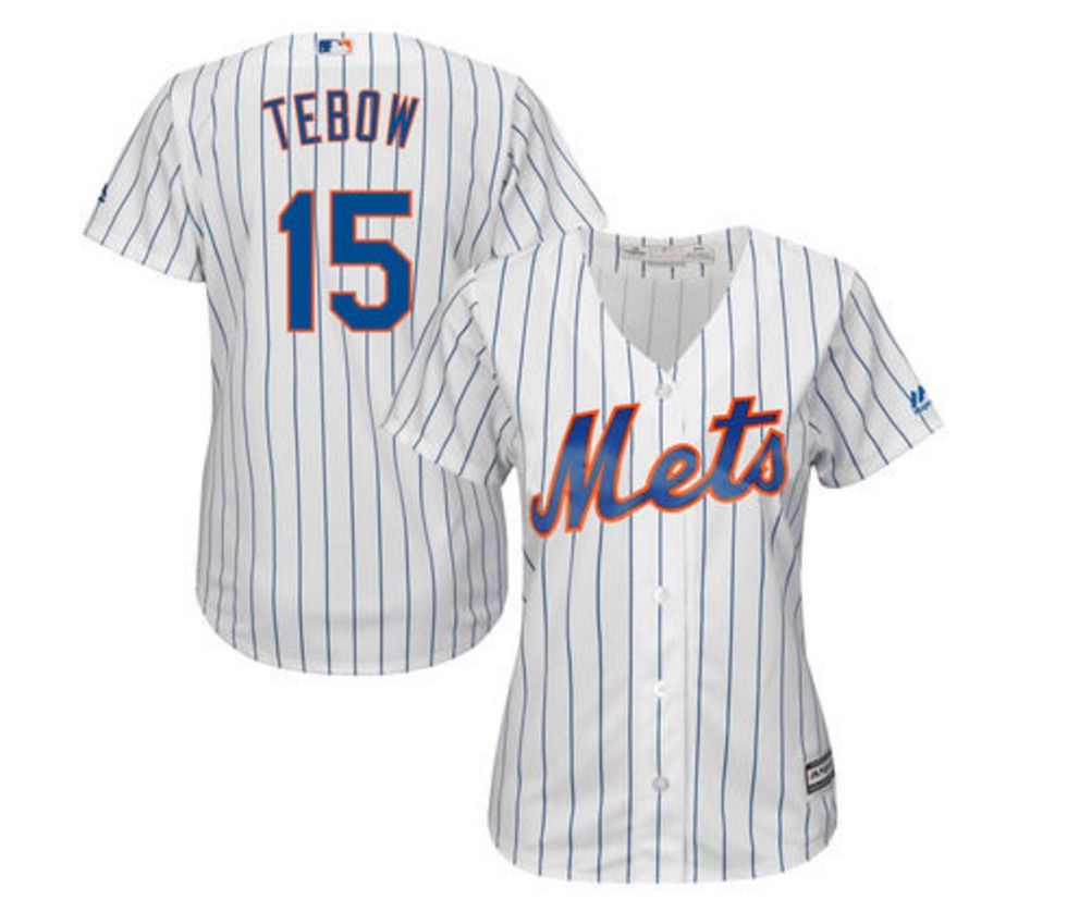 Lot Detail - Tim Tebow Autographed New York Mets Jersey (Beckett)
