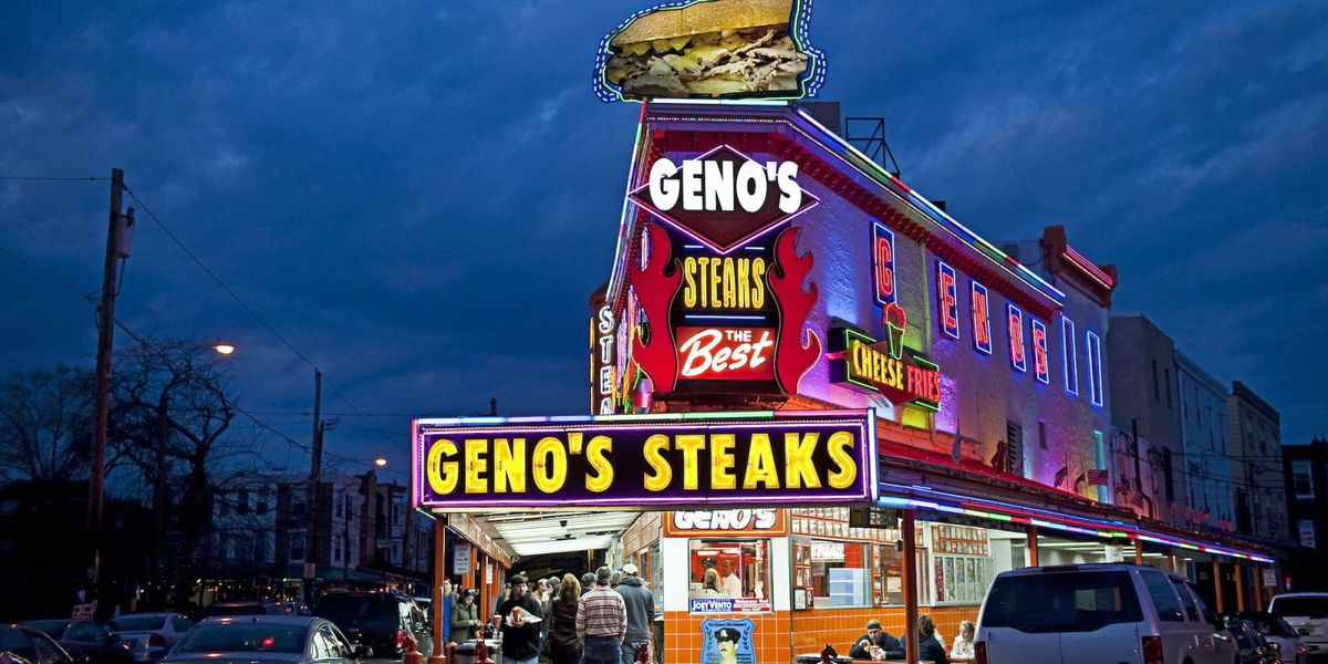 Trump Went to Geno's Cheesesteaks in Philadelphia, Which Is Perfect