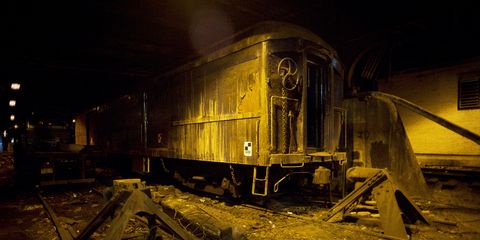 <p>In order to hide his Polio from the public, Franklin D. Roosevelt arrived in New York via a secret extension of Grand Central Terminal underneath the Waldorf Astoria hotel. His abandoned train car—which is still there today—transported the president and his limousine directly up into the hotel's garage so he could come and go&nbsp;unnoticed.</p>