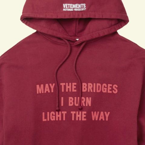 Vetements shop bridges hoodie