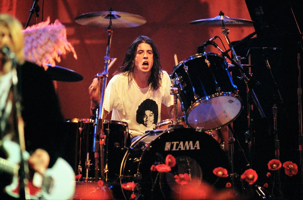 Dave Grohl First Nirvana Show Video Watch the Drummer Play His First