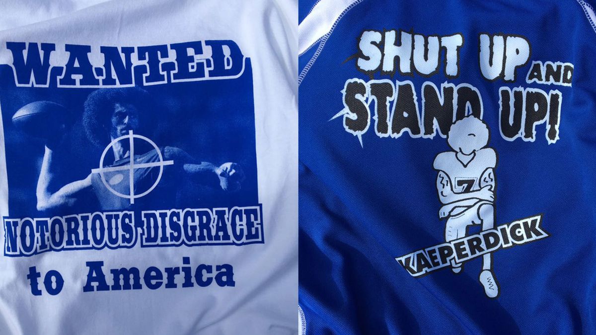 Buffalo fan sells T-shirt with Colin Kaepernick in rifle scope