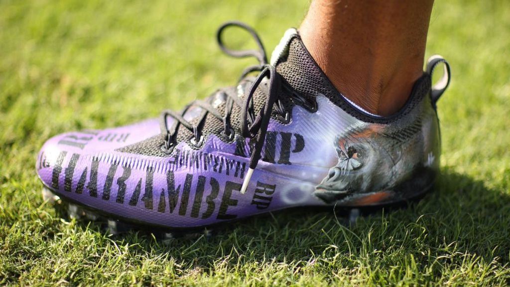 The Vikings screamed tribute to Harambe before running onto the field 