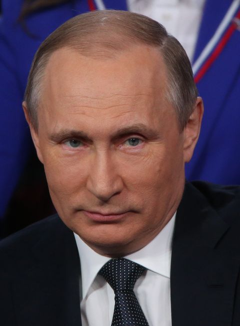 Vladimir Putin in St. Petersburg at a media forum, April 2016.