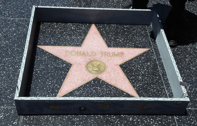 Someone Smashed Donald Trump's Star on the Hollywood Walk of Fame with ...