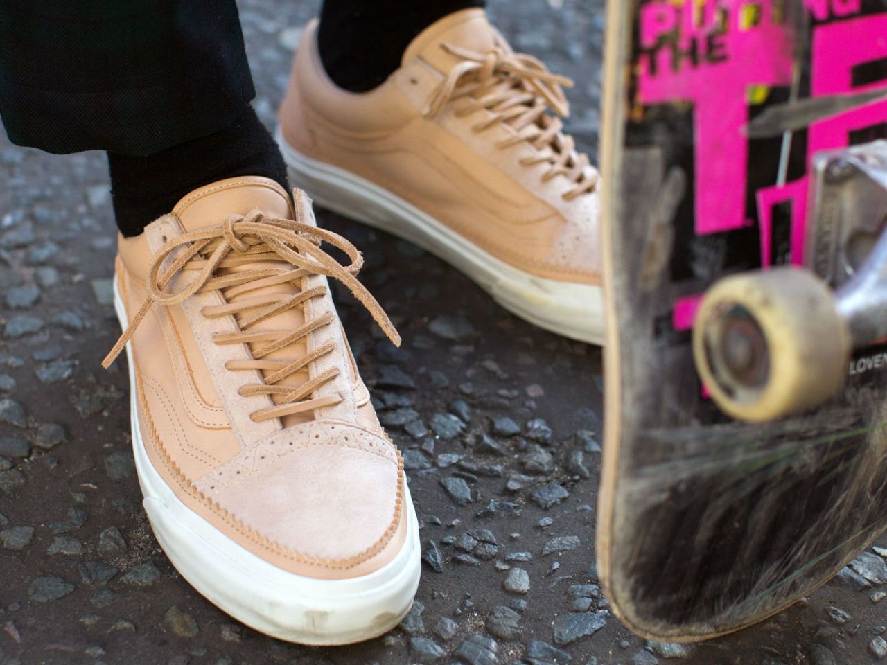 Tan vans on sale