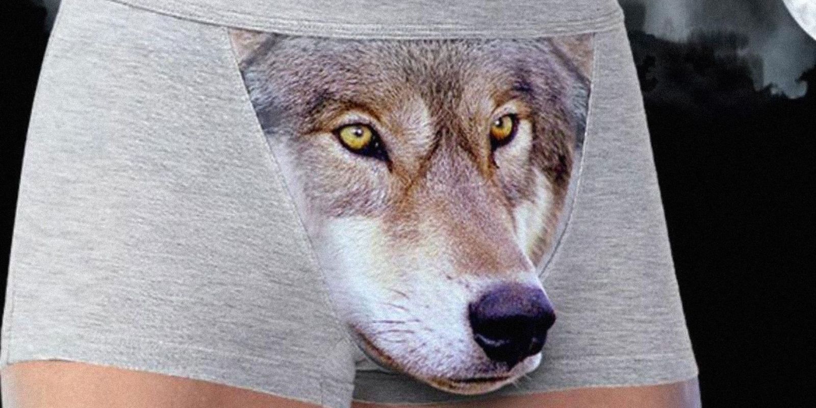 Mens wolf sales underwear