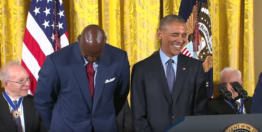 President Obama Was Starstruck by Michael at Medal of Freedom Ceremony