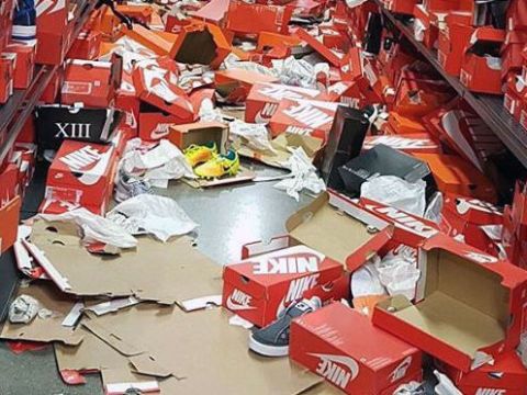 Nike store destroyed 2025 on black friday