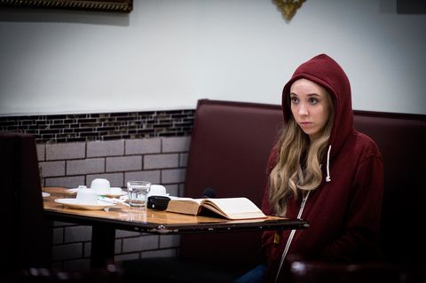 Table, Sitting, Interior design, Beanie, Maroon, Couch, Knit cap, Picture frame, Bonnet, Scarf, 