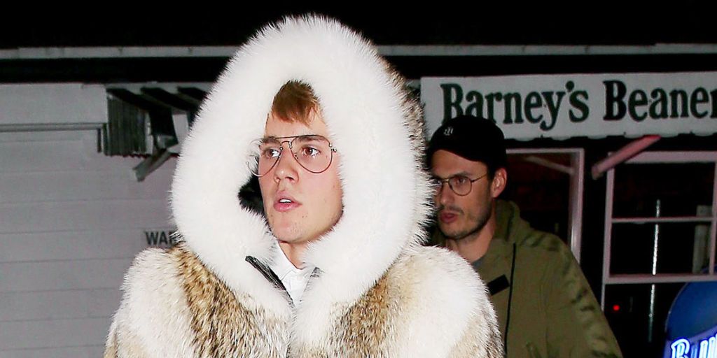 justin bieber fur jacket