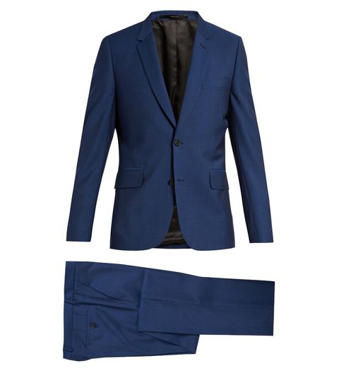 Blue, Collar, Coat, Sleeve, Textile, Outerwear, Dress shirt, Formal wear, Blazer, Electric blue, 