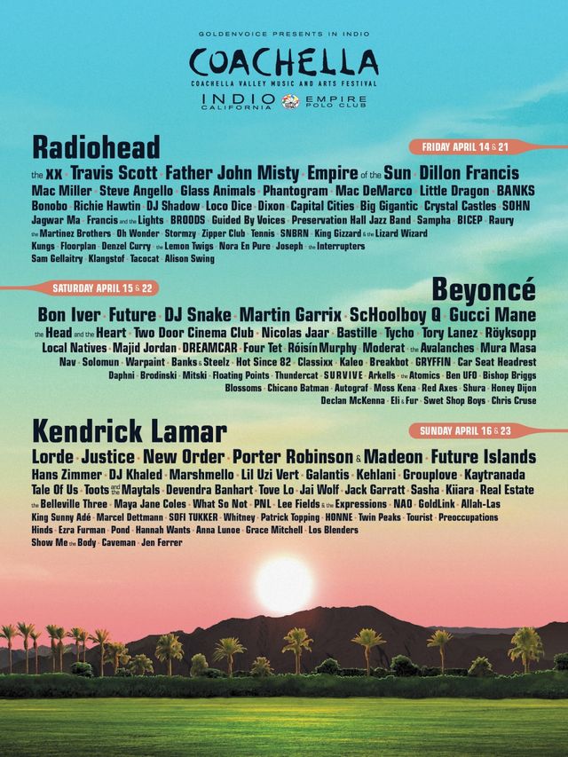 Coachella 2017 Lineup - Coachella 2017 Has the Festival's Best Lineup ...