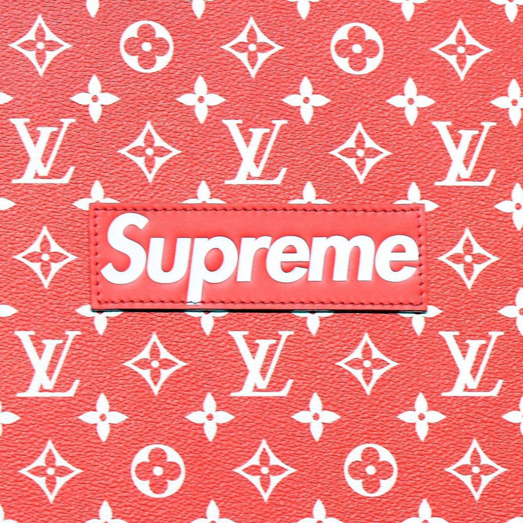 Louis Vuitton x Supreme In Blue Monogram Edition Background