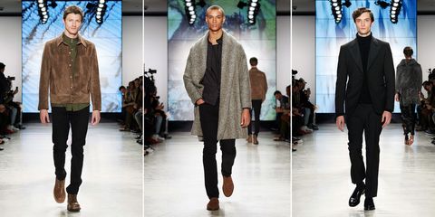 Clothing, Footwear, Leg, Trousers, Event, Textile, Outerwear, Coat, Fashion show, Style, 