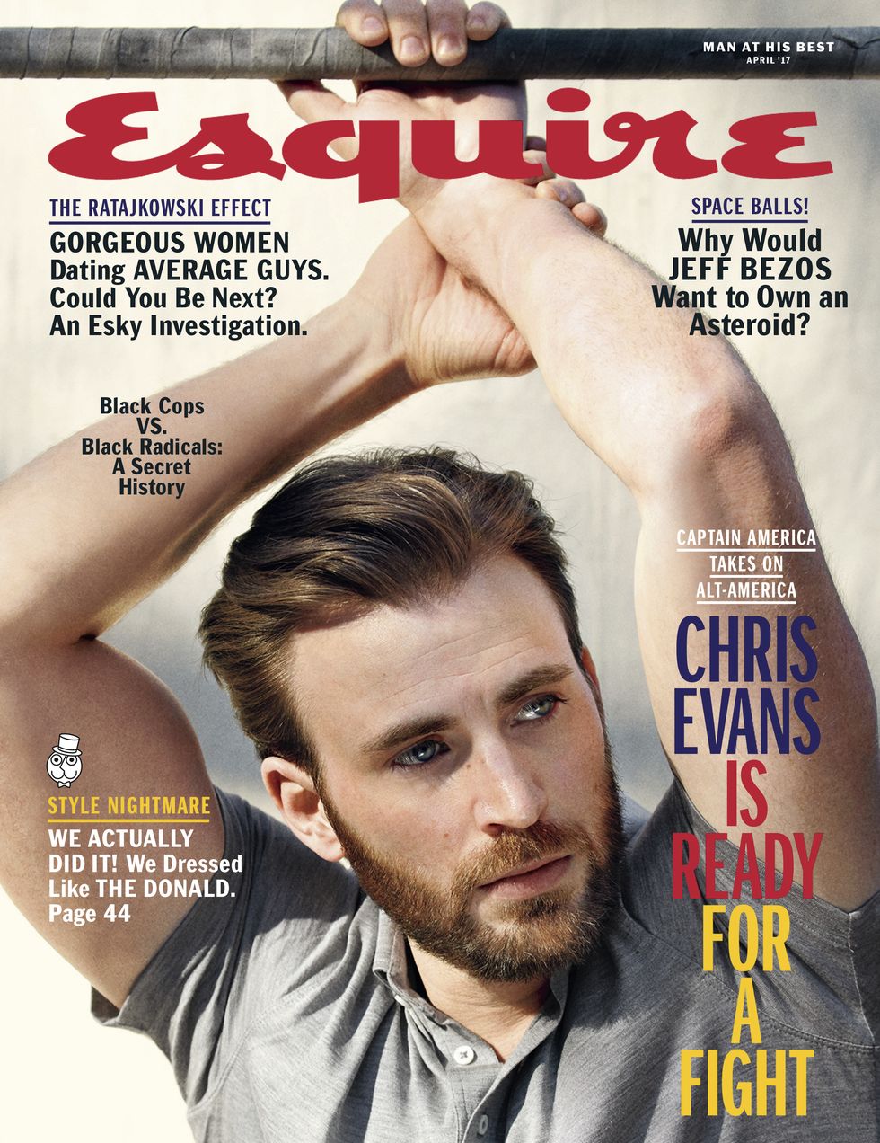 Chris Evans' Esquire Cover Story - Captain America Star Talks David Duke,  Gifted, Family