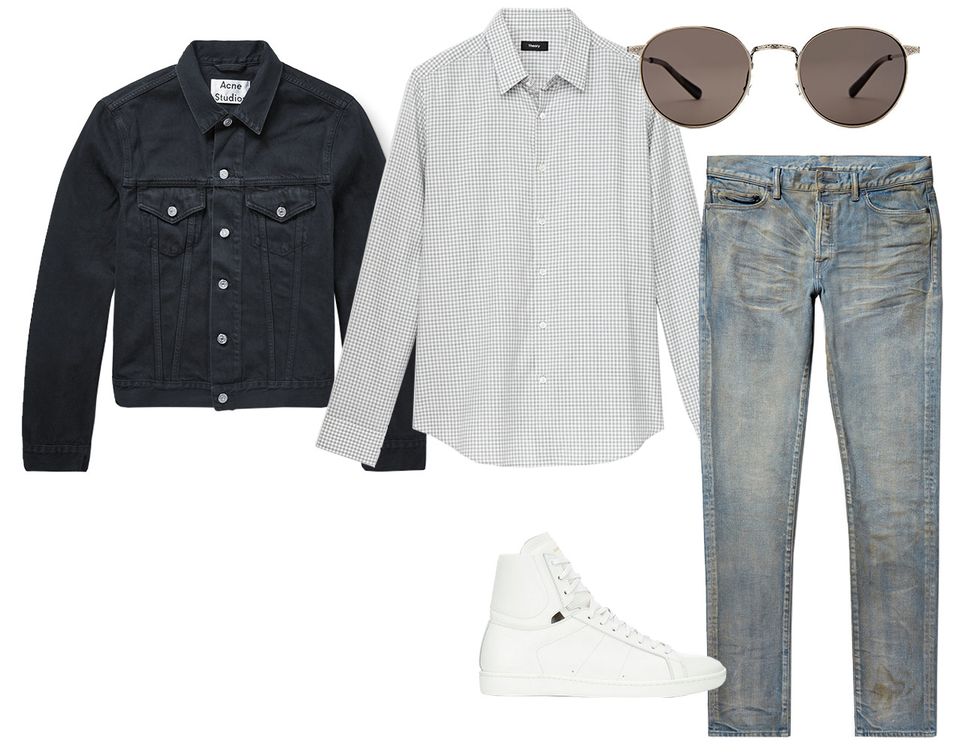 Clothing, White, Jeans, Denim, Sleeve, Outerwear, Footwear, Fashion, Shirt, Jacket, 