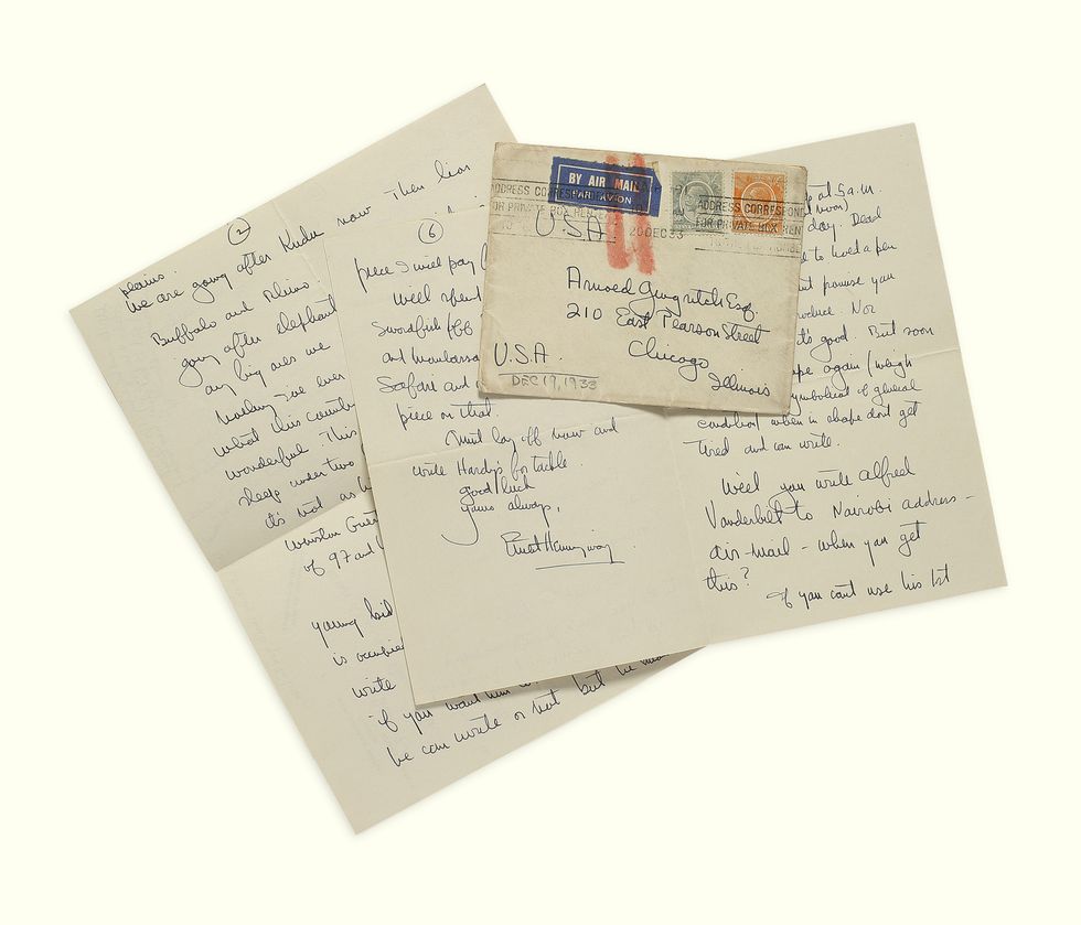 Ernest Hemingway's Letters to Esquire Editor Arnold Gingrich Are Up for ...