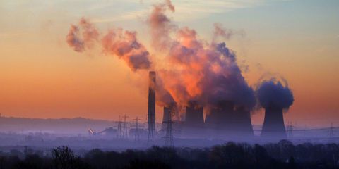 Atmosphere, Pollution, Atmospheric phenomenon, Nuclear power plant, Industry, Power station, Technology, Electricity, Smoke, Cooling tower, 