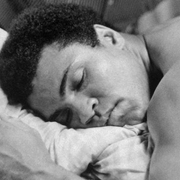 Black, Barechested, Muscle, Arm, Forehead, Eye, Neck, Black-and-white, Sleep, Photography, 