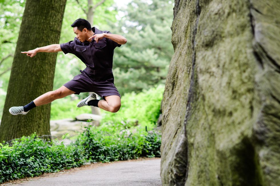 People in nature, Tree, Jumping, Fun, Recreation, Sports, Sports training, Photography, Individual sports, Plant, 