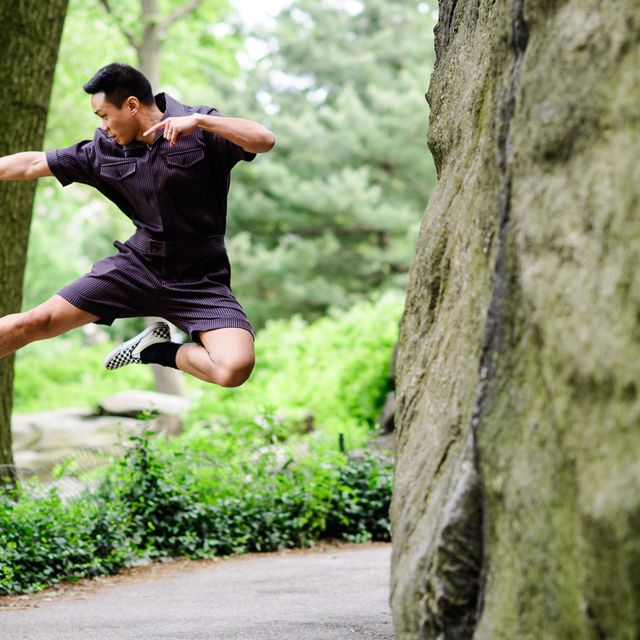 People in nature, Tree, Jumping, Fun, Recreation, Sports, Sports training, Photography, Individual sports, Plant, 