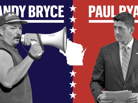Image result for Photos of Paul Ryan and Randy Bryce