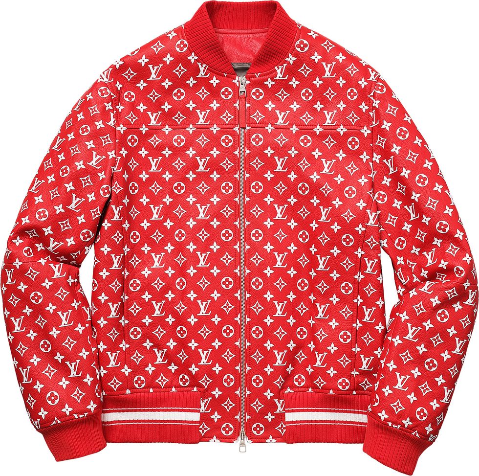 Red supreme/Louis Vuitton jacket  Louis vuitton supreme, Louis