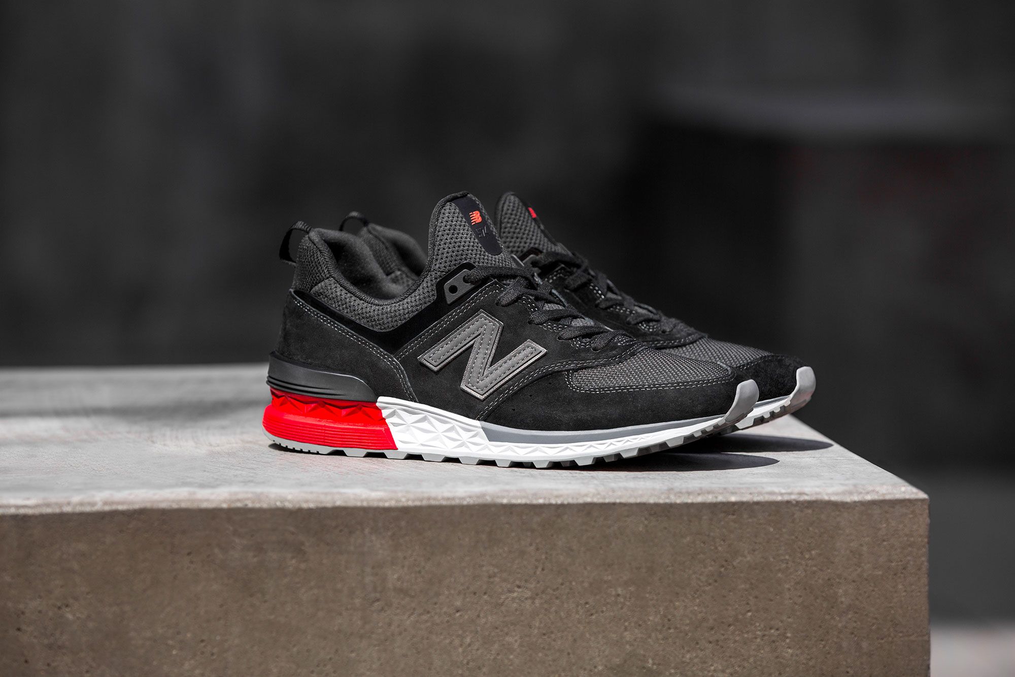 New balance 574 shop sport black with silver